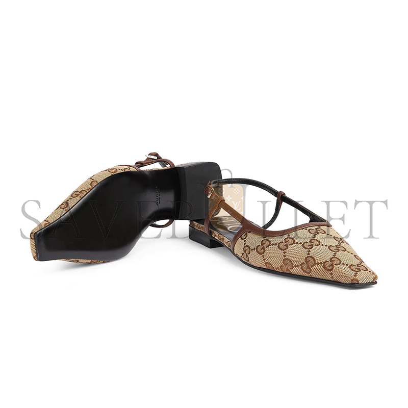 GUCCI WOMEN'S GG SLINGBACK BALLET FLAT 762420